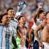 Soccer Football - FIFA World Cup 2026 - Quarter Final - Argentina v Switzerland - Kansas City Stadium, Kansas City, Missouri, U.S. - July 11, 2026 Argentina's Lionel Messi and teammates celebrate after the match as Argentina qualify for the semi final stage of the World Cup REUTERS/Amanda Perobelli     TPX IMAGES OF THE DAY