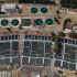 Vista aérea cenital de la infraestructura y piscinas de clarificación de agua en el Sistema Cutzamala.