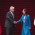 En Palacio Nacional, la presidenta Claudia Sheinbaum recibe a su homólogo de Panamá, José Raúl Mulino Quintero