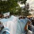 Cerca de 300 aficionados de Argentina se reunieron en las inmediaciones del Ángel de la Independencia.