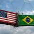 Ilustración sobre el arancel del 25% de Eu a Brasil.