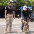 El can, descrito por los elementos de la BVA como un perro cariñoso, obediente y muy activo, fue exhibido durante el primer día de la jornada