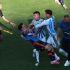 Leandro Paredes empujó a  Gavi al finalizar el partido.