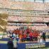 España celebra la conquista de la Copa del Mundo, en el que es el partido de futbol más visto en la historia.