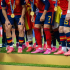 La selección española se unió a la tendencia de los zapatos rosas.