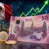 Peso mexicano se aprecia frente al dólar con tipo de cambio en 17.1130 pesos por dólar, acompañado de billete de 50 pesos y moneda de 10 pesos.