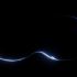 Representación conceptual de lentes inteligentes con un contorno luminoso azul sobre fondo negro, sin personas ni texto.