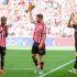 Homenaje a Williams, Laporte y Simón en San Mamés.