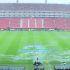 Diluvio en Zapopan inundó la cancha del Estadio Akron previo al partido entre Chivas y Xolos del Apertura 2026.