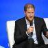 (FILES) Britain's Prince Harry, Duke of Sussex, speaks during the "Responsible Digital Future" forum in Bogota, Colombia, on August 15, 2024. Prince Harry and his wife Meghan, Duchess of Sussex, who cut ties with the British royal family in 2020, are moving back to the United Kingdom, British press reported on August 19, 2026. In a surprise move, the youngest son of King Charles III and Meghan, "plan to leave the United States by the end of the month to settle in a private, non-royal residence, which is said to be located outside London," The Telegraph said. (Photo by Raul ARBOLEDA / AFP)