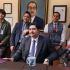 Elenco de la serie La Oficina durante la grabación de la segunda temporada.