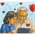 Abuelos aprovechan la tecnología para acercarse con sus nietos.