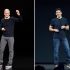 John Ternus (derecha) es la nueva cabeza de Apple reemplazando a Tim Cook (izquierda)
