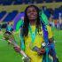 Clara Luvanga celebrando título con el Al-Nassr