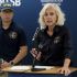 Jennifer Homendy, presidenta de la Junta Nacional de Seguridad en el Transporte, ofrece una conferencia de prensa sobre la investigación del accidente del avión de carga de Amazon en el Aeropuerto Internacional de Miami.