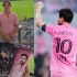 Lionel Messi anota doblete en la MLS ante la mirada de Osmar Olvera.