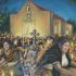La obra de Iván Doroteo Tuala se basa en los festejos que se realizan cada 31 de octubre en el panteón de San Sebastián, en Xoxocotlán, Oaxaca.