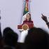 Cuauhtémoc, Ciudad de México. 13 de octubre 2026. La presidenta constitucional de los Estados Unidos Mexicanos, la Doctora Claudia Sheinbaum Pardo en conferencia de prensa matutina en Palacio Nacional. La acompañan: Rosa Icela Rodríguez Velázquez, secretaria de Gobernación; Omar García Harfuch, secretario de Seguridad y Protección Ciudadana; Ricardo Trevilla Trejo, secretario de la Defensa Nacional;  Raymundo Pedro Morales, secretario de Marina; Marcela Figueroa Franco, secretaria ejecutiva del Sistema Nacional de Seguridad Pública (SESNSP); Beatriz Adriana Olivares Pinal, titular del Centro Nacional de Prevención del Delito y Participación Ciudadana del SESNSP y Jacobo Olaf Rodríguez García, titular del Órgano Administrativo Desconcentrado Prevención y Reinserción Social (PRS). Foto: Juan Carlos Buenrostro/Presidencia