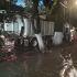 Calzada de Tlalpan a la altura del Centro Histórico de Tlalpan se inundó, trabajadores de Segiagua achicaron el encharcamiento con un camión hidroneumático.