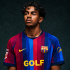Lamine Yamal mostró la camiseta especial que utilizará el Barcelona ante el Real Madrid el próximo 25 de octubre.