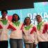 Daniel Saborio Grillo (natación), Ariadna Yarey Chávez (judo), Lillian Estrada, jefa de misión y presidenta de la Federación Mexicana de Judo.