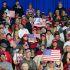 HIGHLAND HEIGHTS, KENTUCKY - OCTOBER 17: Attendees look on as U.S. President Donald Trump speaks during a midterm rally at Truist Arena on the Northern Kentucky University campus on October 17, 2026 in Highland Heights, Kentucky. President Trump traveled to Kentucky to headline the rally for Republican candidates ahead of the midterm elections.   Eric Lee/Getty Images/AFP (Photo by Eric Lee / GETTY IMAGES NORTH AMERICA / Getty Images via AFP)