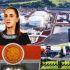 La presidenta Claudia Sheinbaum durante su conferencia matutina, superpuesta sobre la terminal de almacenamiento de combustible asegurada por la FGR en San José Iturbide, Guanajuato.