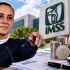 Claudia Sheinbaum y el IMSS en una composición sobre las nuevas reglas de la Modalidad 40 y los límites al salario de cotización para obtener una pensión.