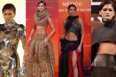 En redes sociales llaman a Zendaya "ícono de la moda" por todos los atuendos que ha usado en las alfombras rojas de "Dune 2". Foto: X