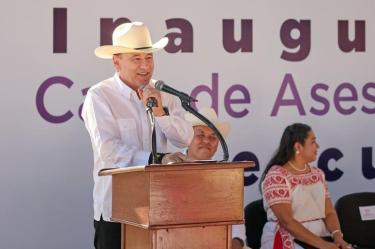 Alfonso Durazo entregó obra en Vícam como parte del Plan de Justicia para el Pueblo Yaqui, con inversiones en agua, territorio y bienestar social.