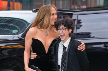 Jennifer Lopez and Emme Muñiz are seen on April 3, 2025 in New York City, NY. (Photo by XNY/starmaxinc.com/Newscom/Sipa USA)
