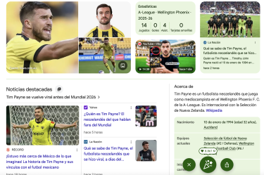 Este es el efecto que aparece al escribir Tim Payne en la búsqueda de Google.