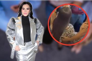 ¿Qué le pasó a Lucía Méndez? Una persona le cayó encima durante un evento en Monterrey
