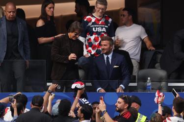 Tom Cruise compartió palco con David Beckham.