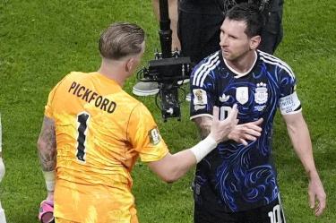 El arquero Jordan Pickford tenía bien estudiados a todos los jugadores de Argentina por si las semifinales ante Inglaterra se iban a la definición por penales.
