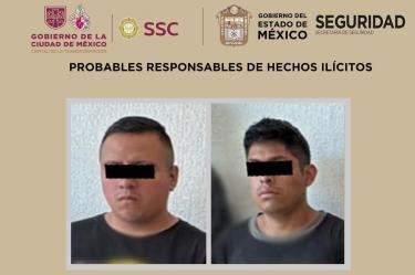 Dos de os detenidos fueron identificados como Eduardo “N”, de 23 años y José “N”, de 25 años
