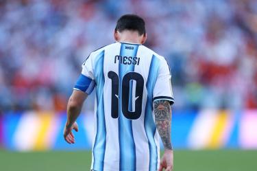 Lionel Messi durante su tercer Final de Copa del Mundo: 2014, 2022 y 2026.