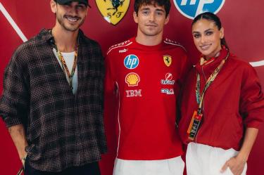 Los actores pudieron conocer al piloto de la F1