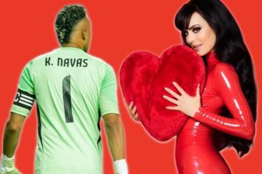 Maribel Guardia con Keylor Navas.