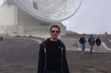 Juan Carlos Díaz Vélez en el Gran Telescopio Milimétrico Alfonso Serrano
