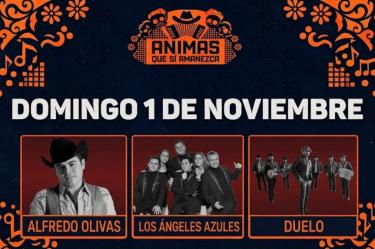 Alfredo Olivas, Los Ángeles Azules y Duelo encabezarán el Festival Ánimas 2026