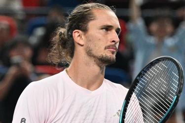 Alexander Zverev en un partido de tenis.
