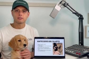 Javier Hernández apareció con su perrita labrador