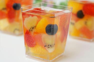 Receta de gelatina de frutas.