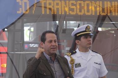 El gobernador del Estado de México, Eruviel Ávila, informó que el servicio de la Línea 2 del Mexibús será gratuito hasta el mes de marzo. Foto Cuartoscuro