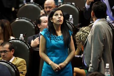 La alcaldesa Norma Leticia Salazar Vázquez, cuando era diputada federal