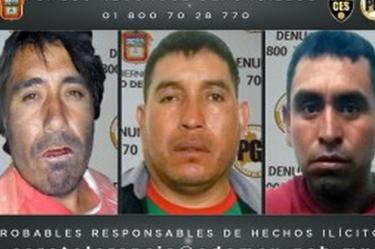 Los tres individuos están señalados como probables responsables de al menos siete investigaciones iniciadas por el delito de violación. Foto Cortesía PGJEM