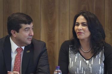 Fausto Lugo acompañó a DIone Anguiano en la instalación del Consejo Delegacional de Protección Civil en Iztapalapa. 