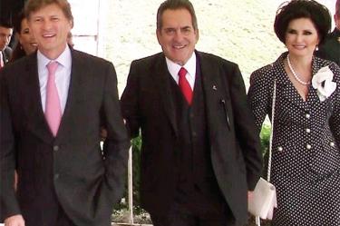El secretario de Turismo, Enrique de la Madrid, en compañía del gobernador Carlos Lozano, y su esposa, Blanca Rivera Río. Foto: Karla Méndez