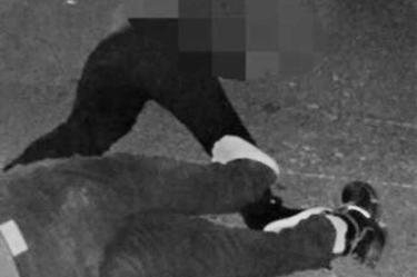 Los cuerpos de los adolescentes quedaron sobre el asfalto de la Avenida Lomas Verdes. Foto: Tomada de Twitter